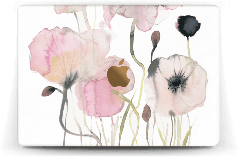 Painted Pink Flowers - Watercolor Painting (800x563), Png Download