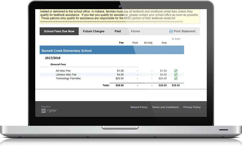Rycor Integrates Your School Assets With Our Fee Management - Netbook (1078x653), Png Download