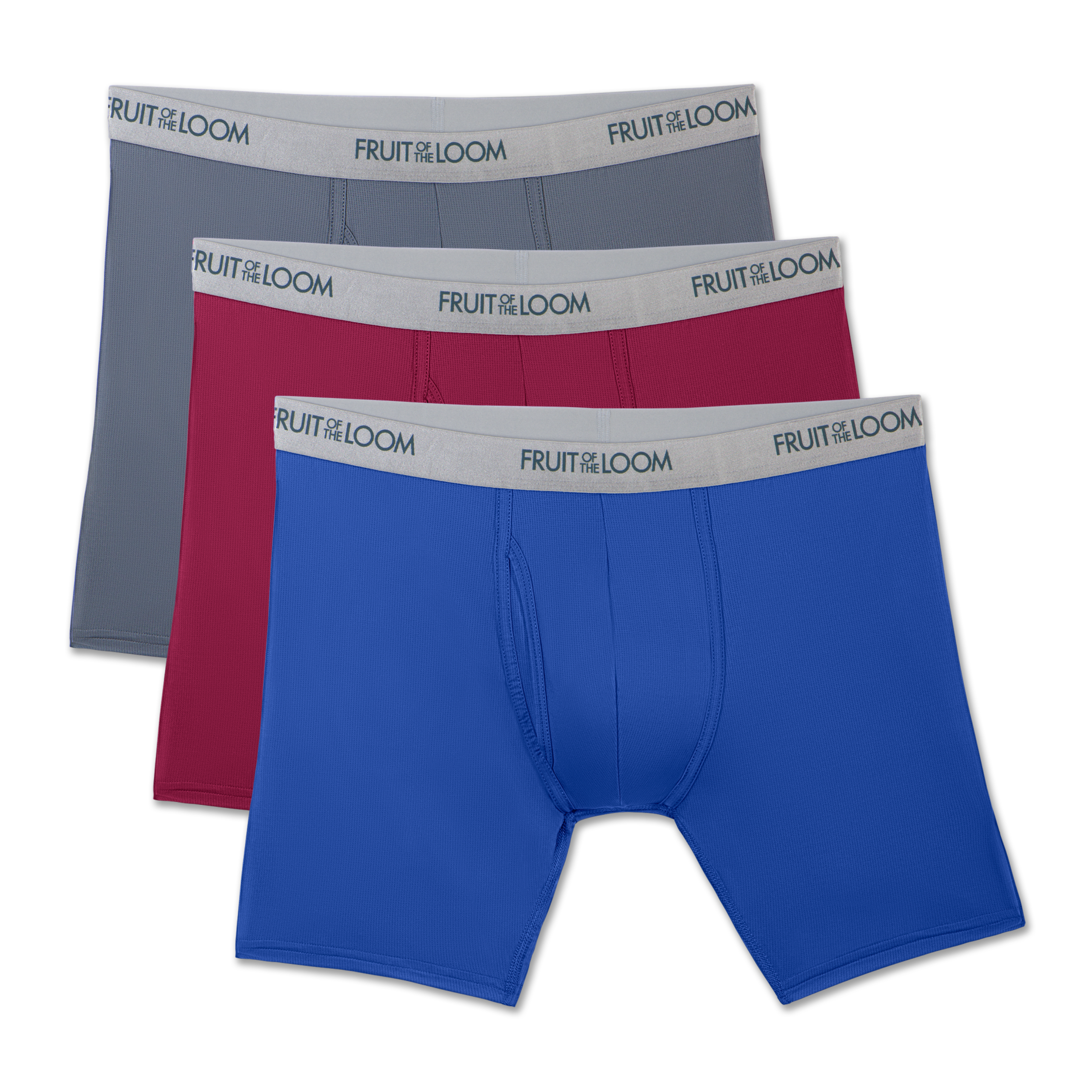 Men's Everlight Assorted Boxer Briefs, 3 Pack - Fruit Of The Loom Everlight (2232x2768), Png Download