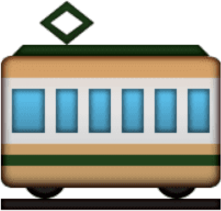 Free Png Ios Emoji Tram Car Png Images Transparent - Tram Emoji (480x502), Png Download