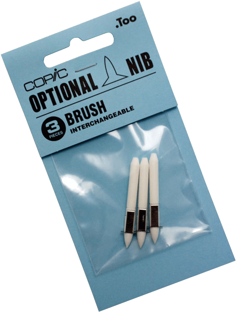 Copic Replacement Nib, Brush, Pack Of - Copic Marker Brshn Copic Original Marker Brush Nibs (480x635), Png Download
