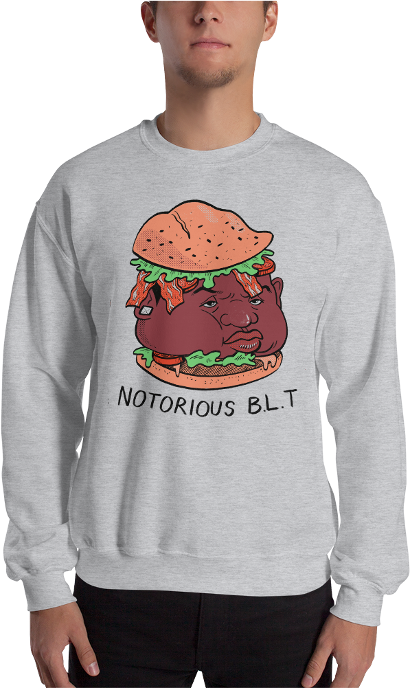 Notorious Blt Crewneck Sweatshirt - Sweater (1000x1000), Png Download