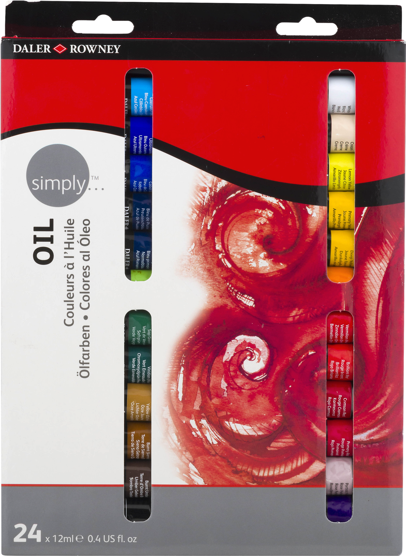 Daler Rowney : Simply Oil Paint Set : 12ml : Set Of (1800x1800), Png Download