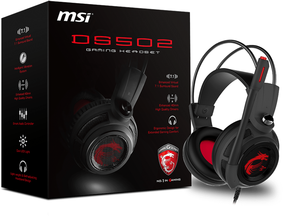 Msi Ds502 Gaming Headset - Msi Ds502 (1024x819), Png Download