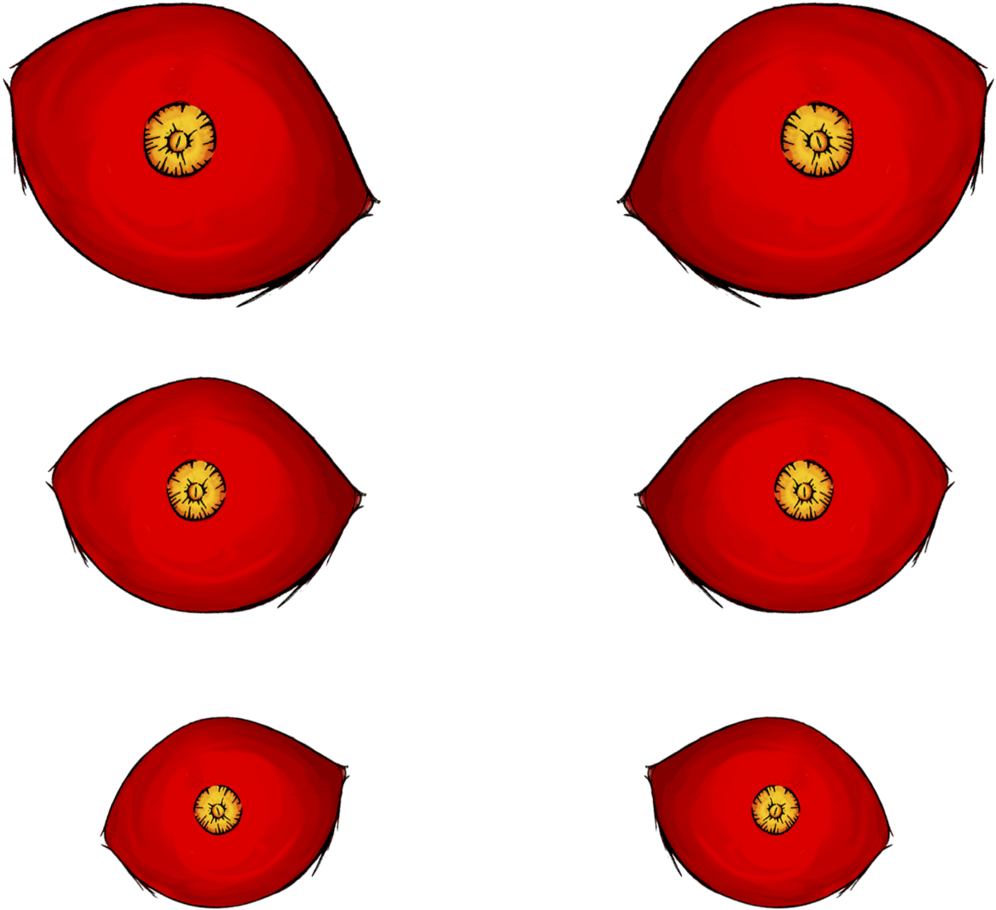 Transparent Eyeball Demon - Devil Eyes Png (1024x1444), Png Download