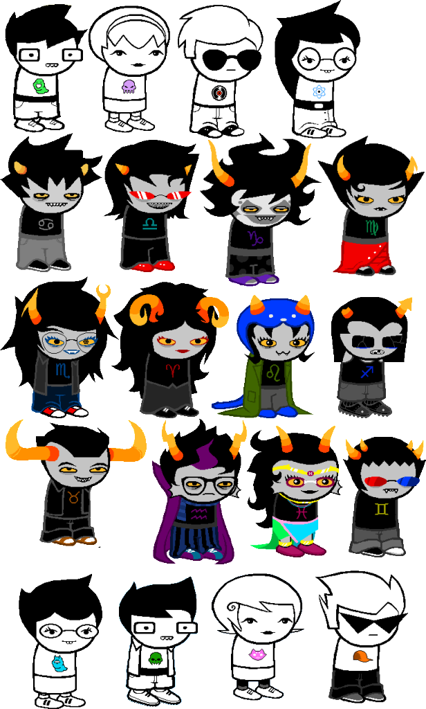 Why Did Hussie Give Tavros Eyebrows And Nobody Else - Homestuck Main Characters (616x1024), Png Download