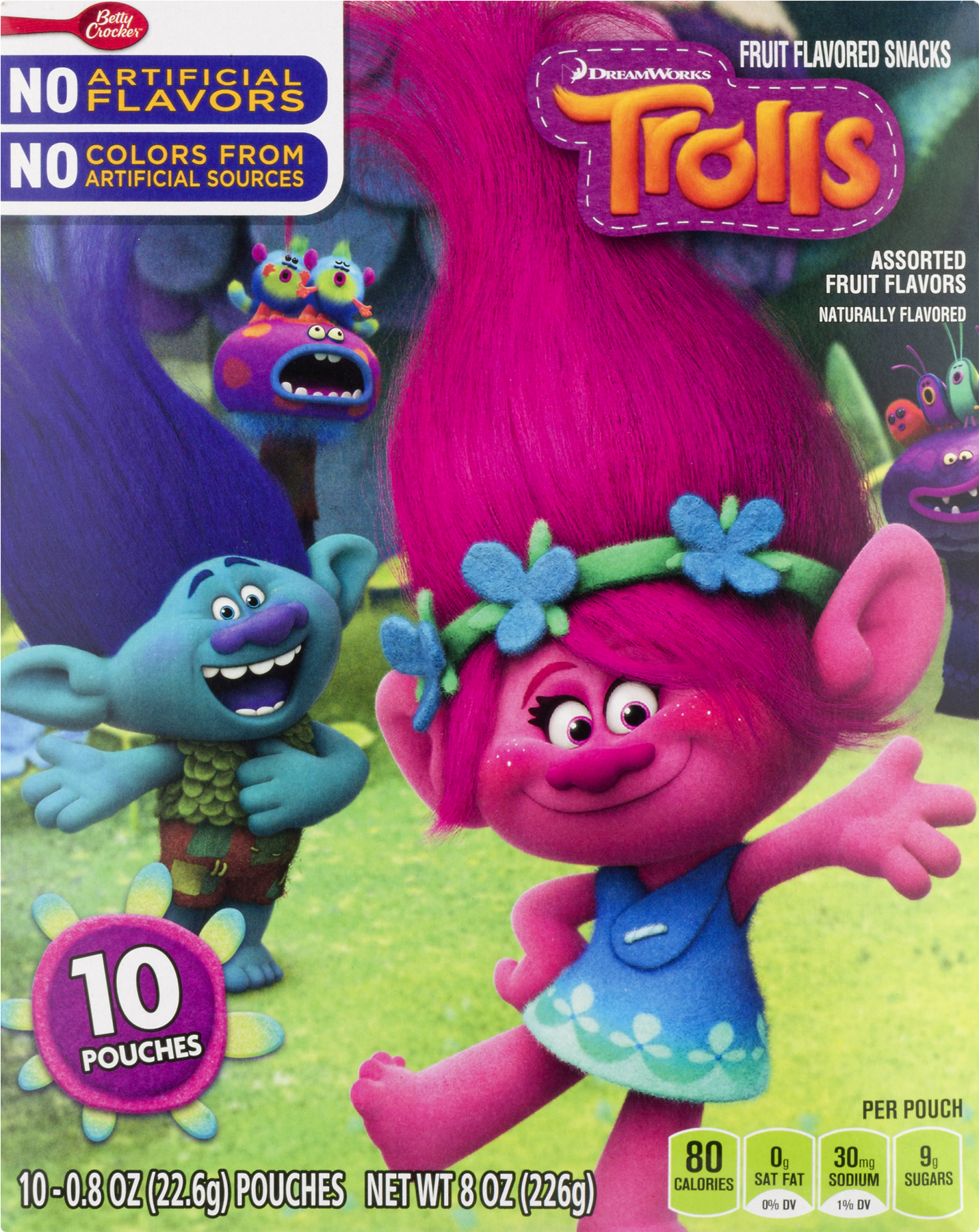 Betty Crocker Fruit Snacks, Trolls Snacks, 10 Pouches, - Trolls Fruit Snacks (1800x1800), Png Download