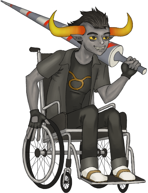 Wheelchair Trolls - Troll In A Wheelchair (560x703), Png Download