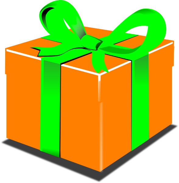 How To Set Use Orange Present Clipart (588x600), Png Download