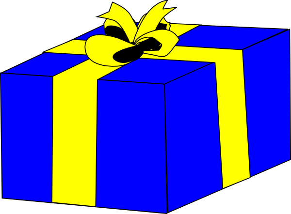 How To Set Use Blue Present Svg Vector (600x442), Png Download