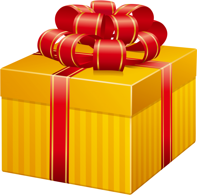 Yellow Clipart Present - Gift Packaging Box Png (500x491), Png Download
