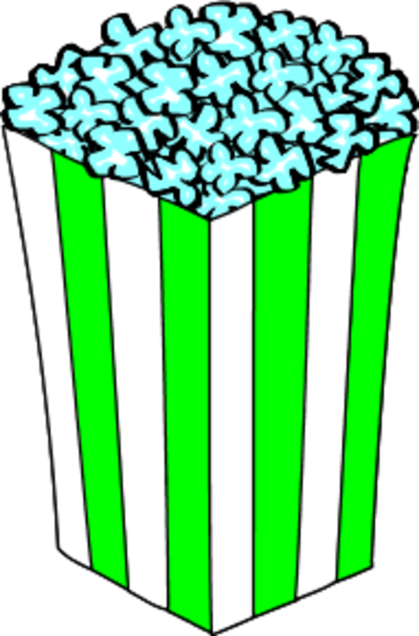 Popcorn In A Box - Popcorn Clipart Png (600x911), Png Download