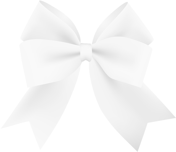 White Bow Transparent Png Image - Portable Network Graphics (600x521), Png Download