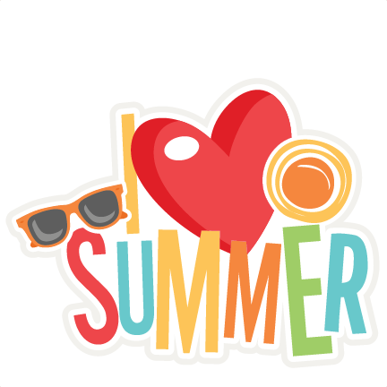 I Love Summer Title Svg Scrapbook Cut File Cute Clipart - Cute Summer Clipart (432x432), Png Download