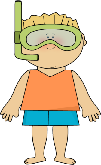 Summer Kids Clip Art - Clip Art Boy Summer (336x550), Png Download