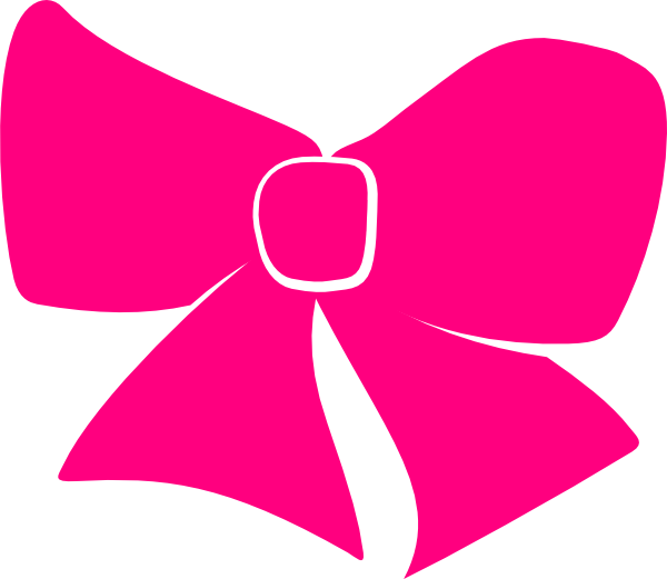 Free Library Cheer Bows Clipart - Pink Hair Ribbon Vector (600x521), Png Download