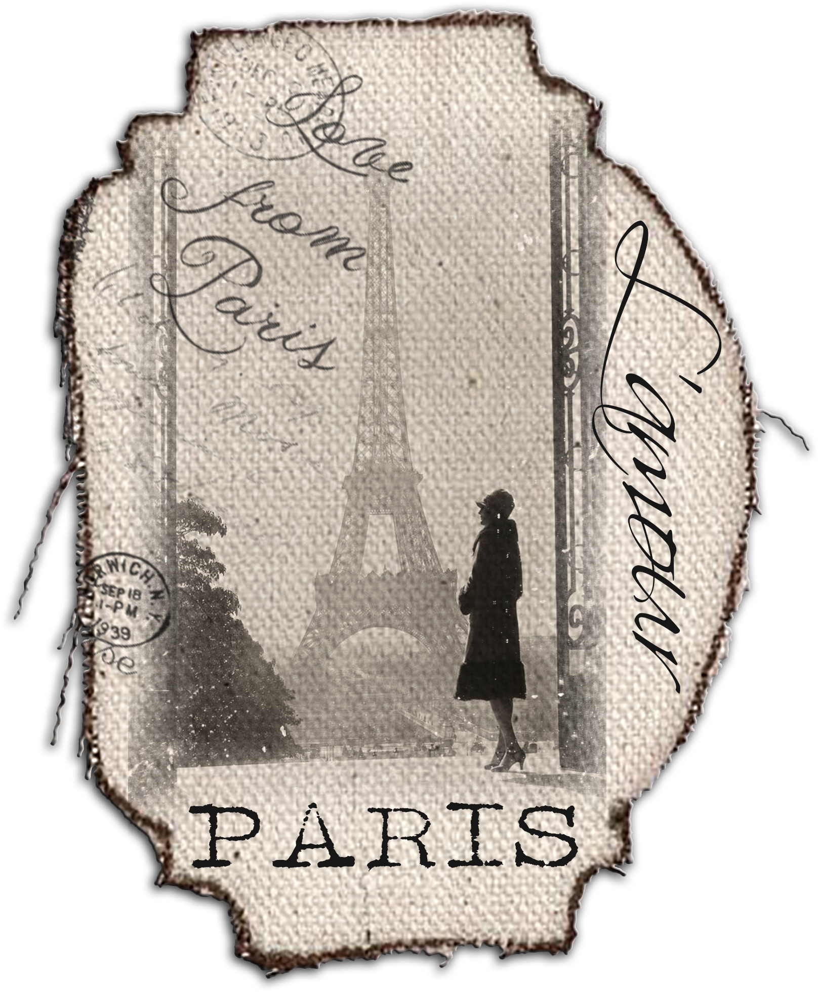 Vintage Paris, Rolodex, Etchings - Great Big Canvas Premium Thick-wrap Canvas Entitled (1742x2083), Png Download
