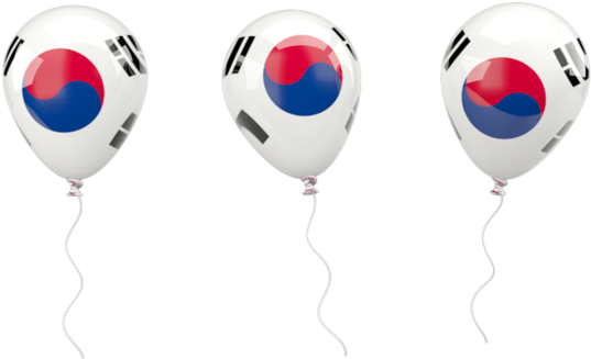 South Korea Flag Balloons (640x480), Png Download