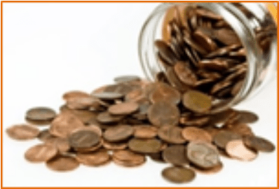 Pennies From Heaven - Jars Filled With Pennies (400x400), Png Download