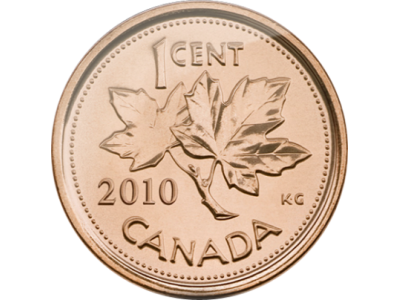 Logo Cdn Penny Apr022012 - 2012 Canada 1 Cent (400x300), Png Download