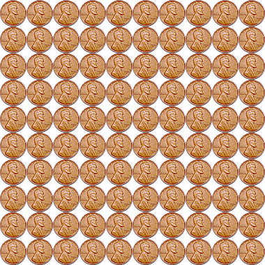 100 Pennies (380x380), Png Download