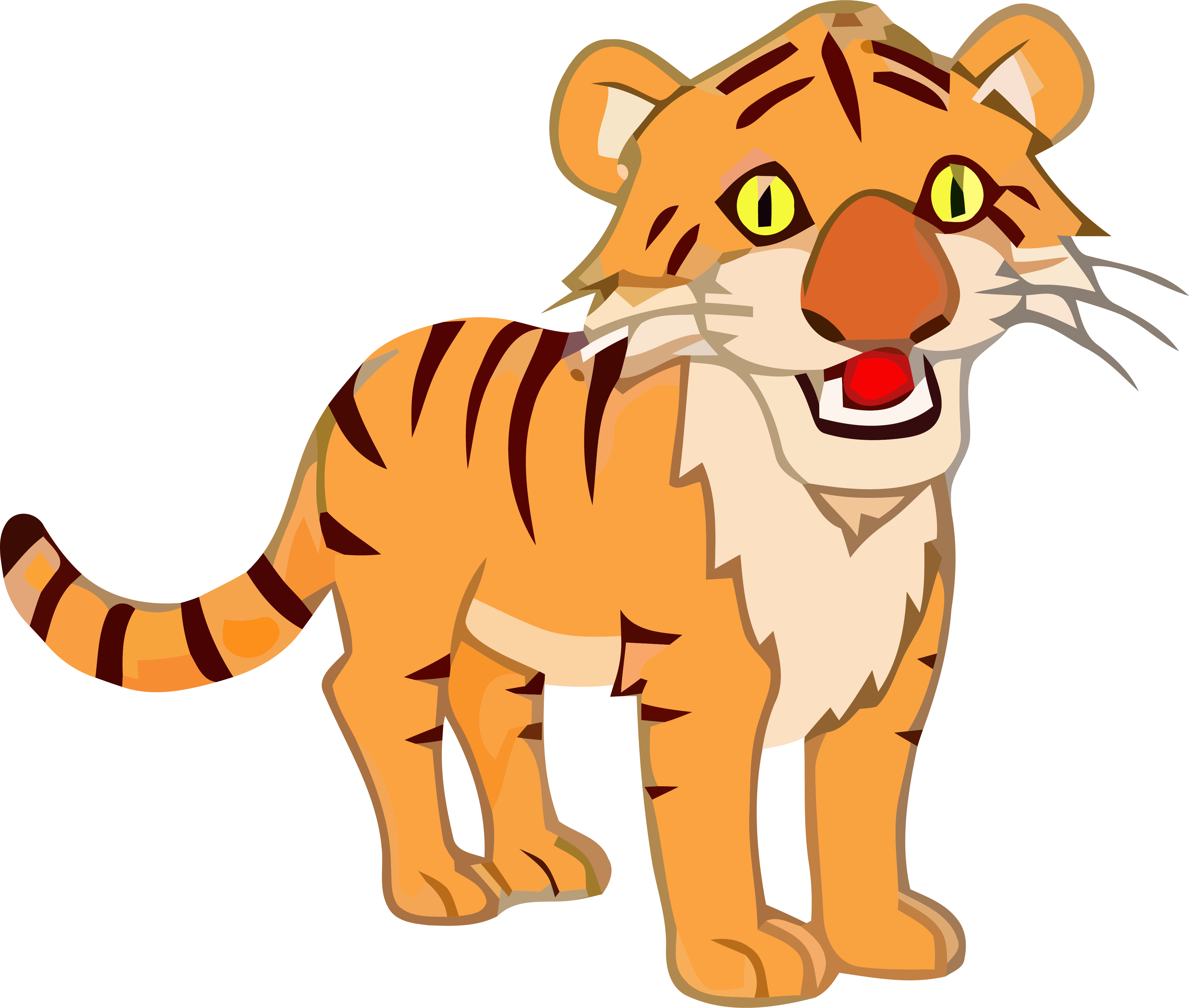 Young Tigger With Large Eyes Clipart Png Image Download - Portable Network Graphics (3872x3282), Png Download