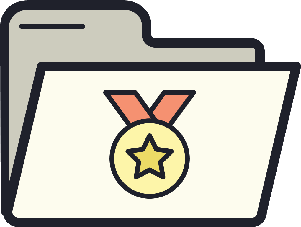 Folder Medal Icon (1600x1600), Png Download