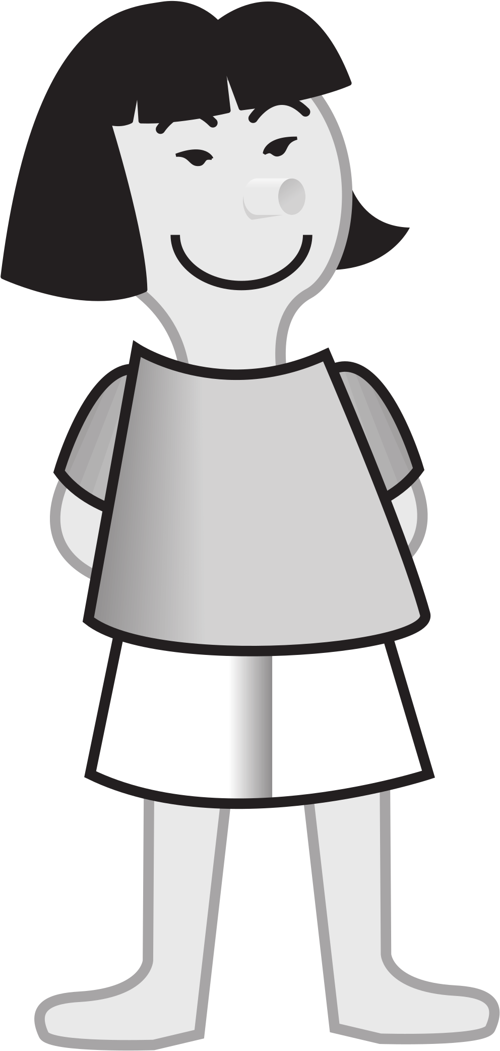 This Free Icons Png Design Of Asian Girl Smirking (1142x2400), Png Download