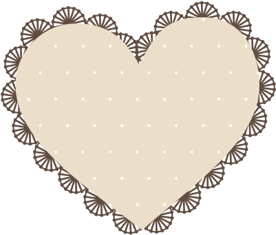 Coração Com Bordas Design E Poa - Coração Com Bordas (410x410), Png Download