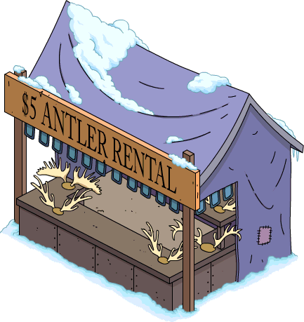 $5 Antler Rental Flipped Snow Menu - Portable Network Graphics (433x459), Png Download