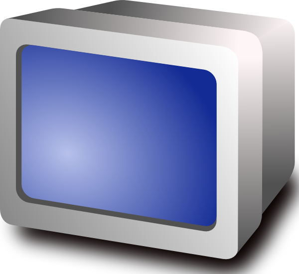 Crt Monitor Vector (600x550), Png Download