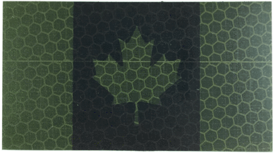 Canada Flag - Black&green - Hiviz - Patchwork (700x700), Png Download