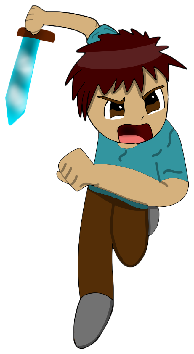 Unique Minecraft Steve Clip Art Medium Size - Minecraft Steve Cartoon Png (1280x1280), Png Download