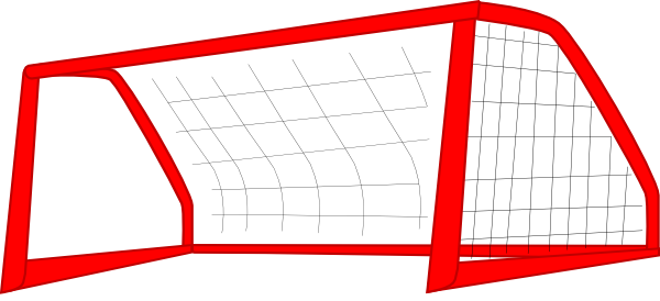 Freeuse Stock Goals Clipart Black And White - Soccer Goal Clip Art (600x274), Png Download