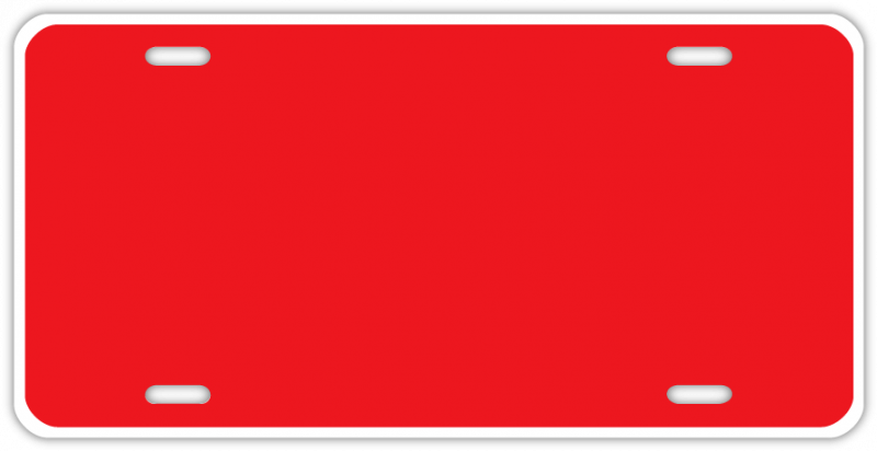 License Plate Clip Art - Blank Red License Plate (800x412), Png Download