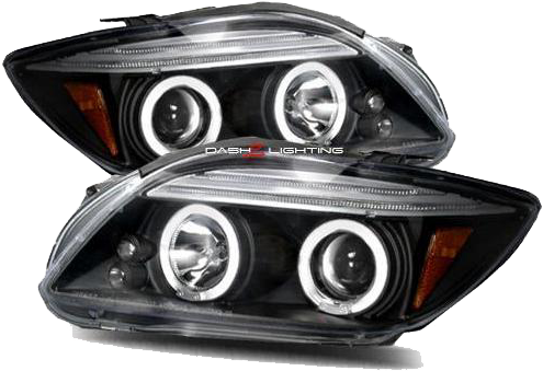 //globaldeltatrade - - Headlight - 05-10 Scion Tc Halo Led Projector Headlights Black (800x400), Png Download