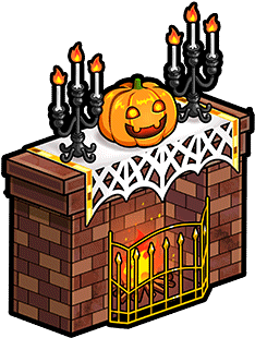 Furniture-halloween Fireplace Render - Unison League New Halloween (380x380), Png Download