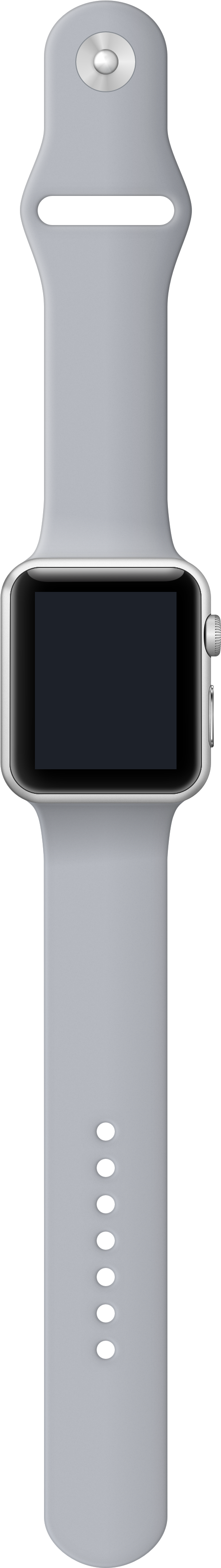 Apple Watch 42mm Sport Aluminum Fog Open 2 - Strap (3364x3723), Png Download