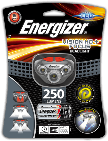 Energizer<sup>®</sup> Vision Hd Focus Headlight - Energizer Vision Hd+ Focus Headlight (450x600), Png Download