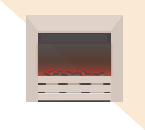 Many Inset Electric Fire Places Also Include The Added - Interior Design (599x539), Png Download