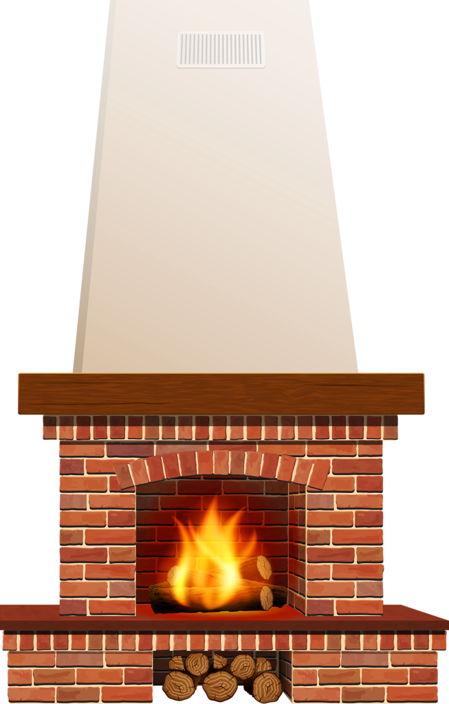 Campfire Vector Png Image - Brick Fireplace Vector (653x1024), Png Download