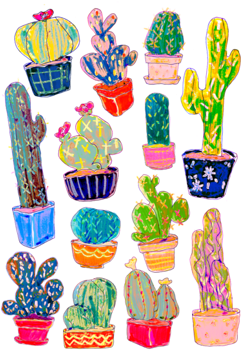 I Finally Made Some Cacti Stuff And It Was Fun (500x710), Png Download
