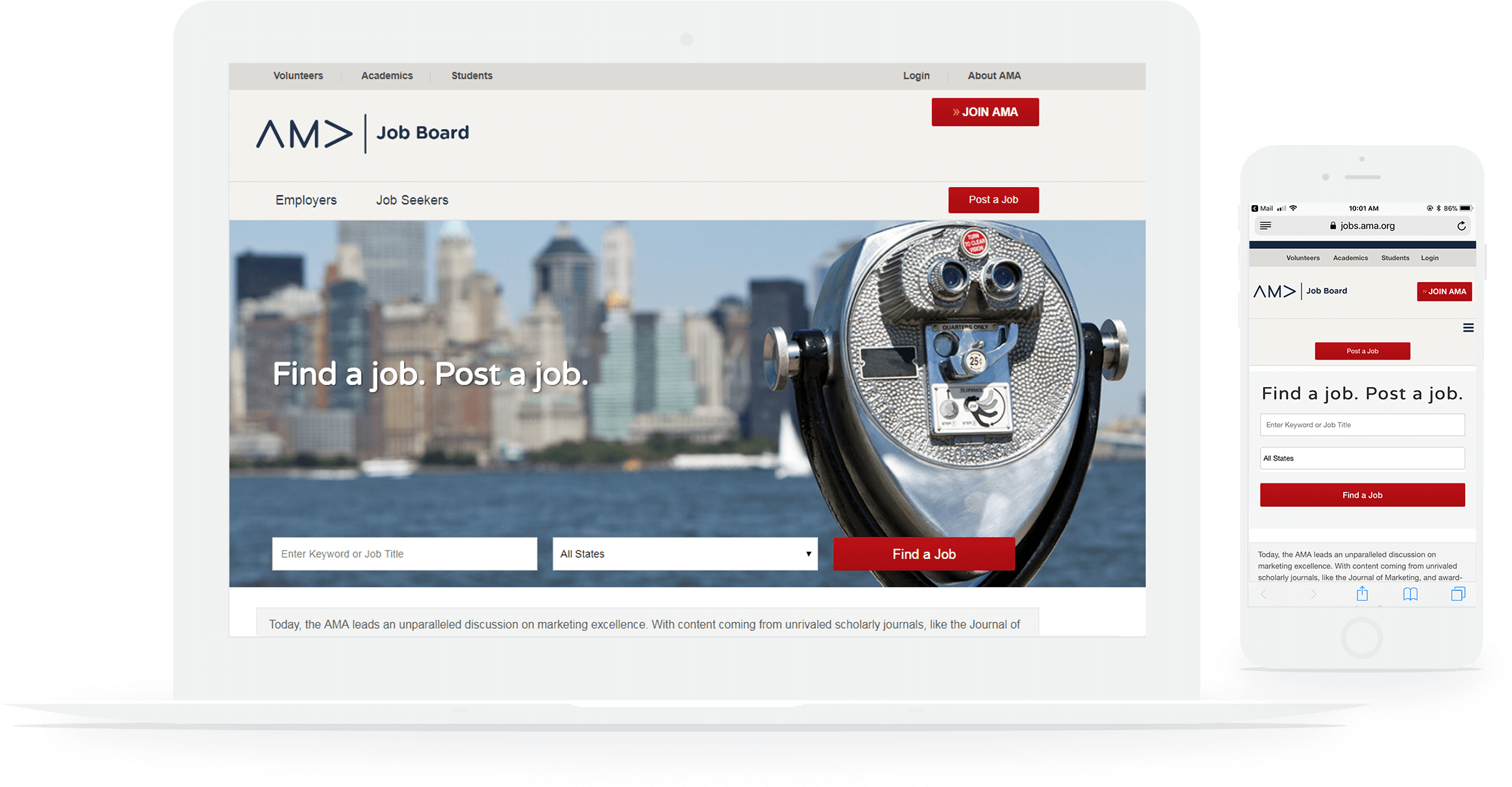 Job Board Software Ym Careers - Website (2320x1208), Png Download