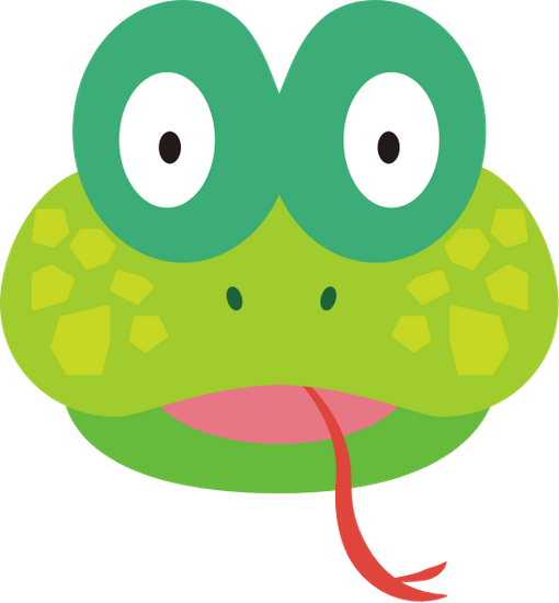 Pin Snake Head Clipart - Snake Head Cartoon Png (510x550), Png Download