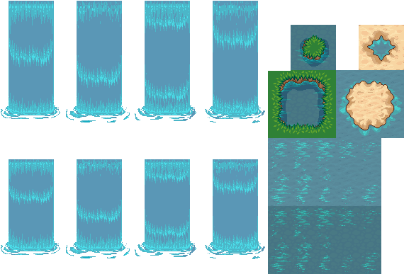 Wateranimate2 - Waterfall Sprite (576x386), Png Download