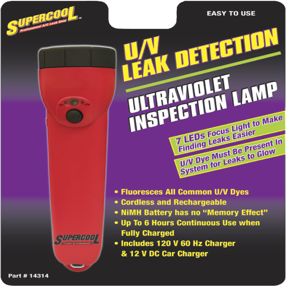 7 Led Rechargeable U/v Lamp - Tsi Supercool R-134a Aluminum Manifold Gauge (600x600), Png Download