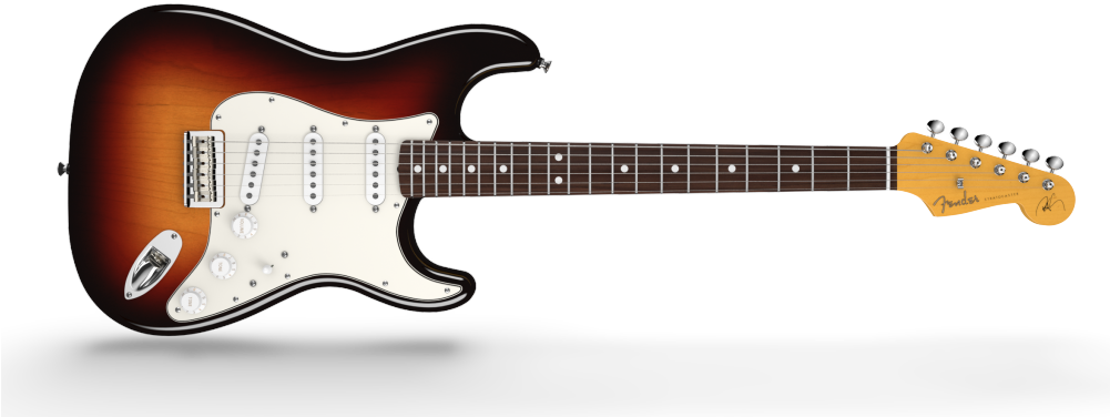Fender Robert Cray Stratocaster Electric Guitar - Fender Stratocaster (1000x412), Png Download