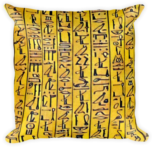 Chocolate Ancestor, Llc- Egyptian Hieroglyphics Pillow - Pillow (580x580), Png Download