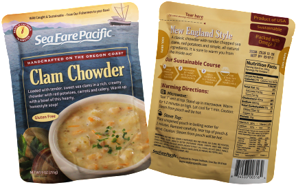 Clam Chowder Fb Full - Sea Fare Pacific Seafood Bisque - 9 Oz Box (450x287), Png Download