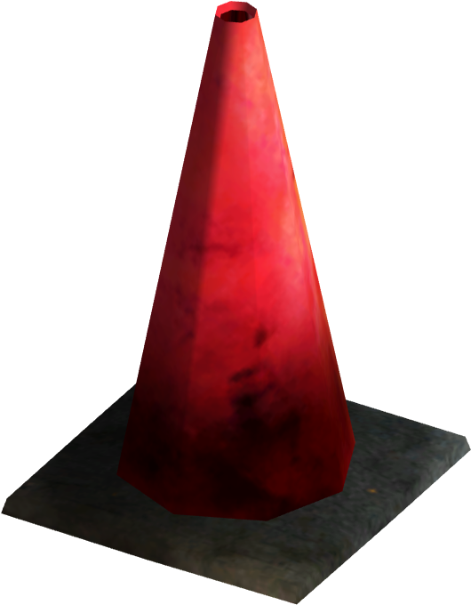 Traffic Cone - Fallout (588x741), Png Download